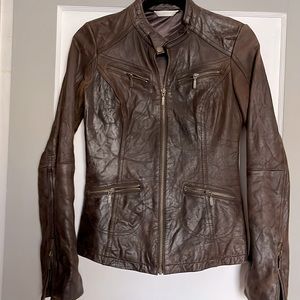 PROMOD BROWN LEATHER JACKET